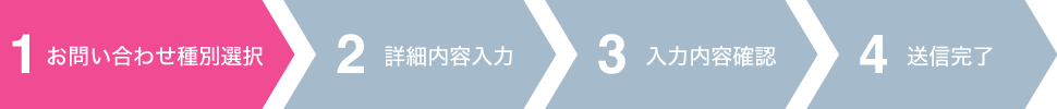1.お問い合わせ種別選択